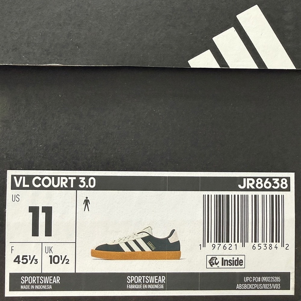 Adidas VL Court 3.0  Shoes‎ / Sneakers - NEW Mens 11 Carbon - #49111-OF - Picture 5 of 5